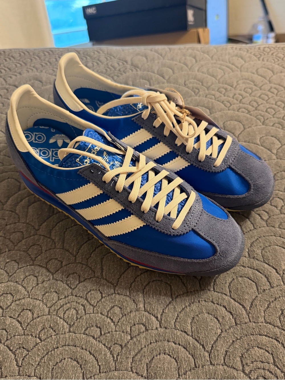 NWT Adidas SL 72 OG Retro Sneakers Blue Bird Gray Suede Women’s Size 6